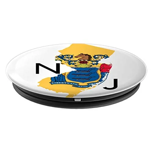 Amazon.com: Super Awesome New Jersey State Flag Map Geography - PopSockets Grip and Stand for Phones and Tablets: Cell Phones & Accessories