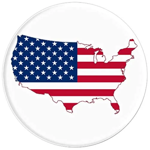 Amazon.com: USA Flag Map Graphic, Classic, Fun Design. - PopSockets Grip and Stand for Phones and Tablets: Cell Phones & Accessories