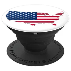 Amazon.com: USA Flag Map Graphic, Classic, Fun Design. - PopSockets Grip and Stand for Phones and Tablets: Cell Phones & Accessories