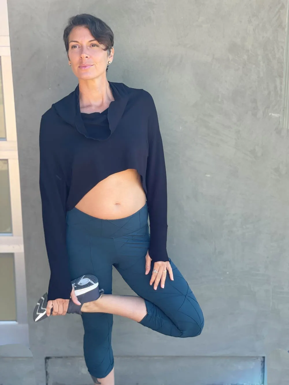 Bamboo Texture Capri Legging
