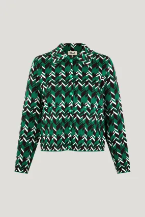 Baum Und Pferdgarten Cassandra Cardigan Green Geometric