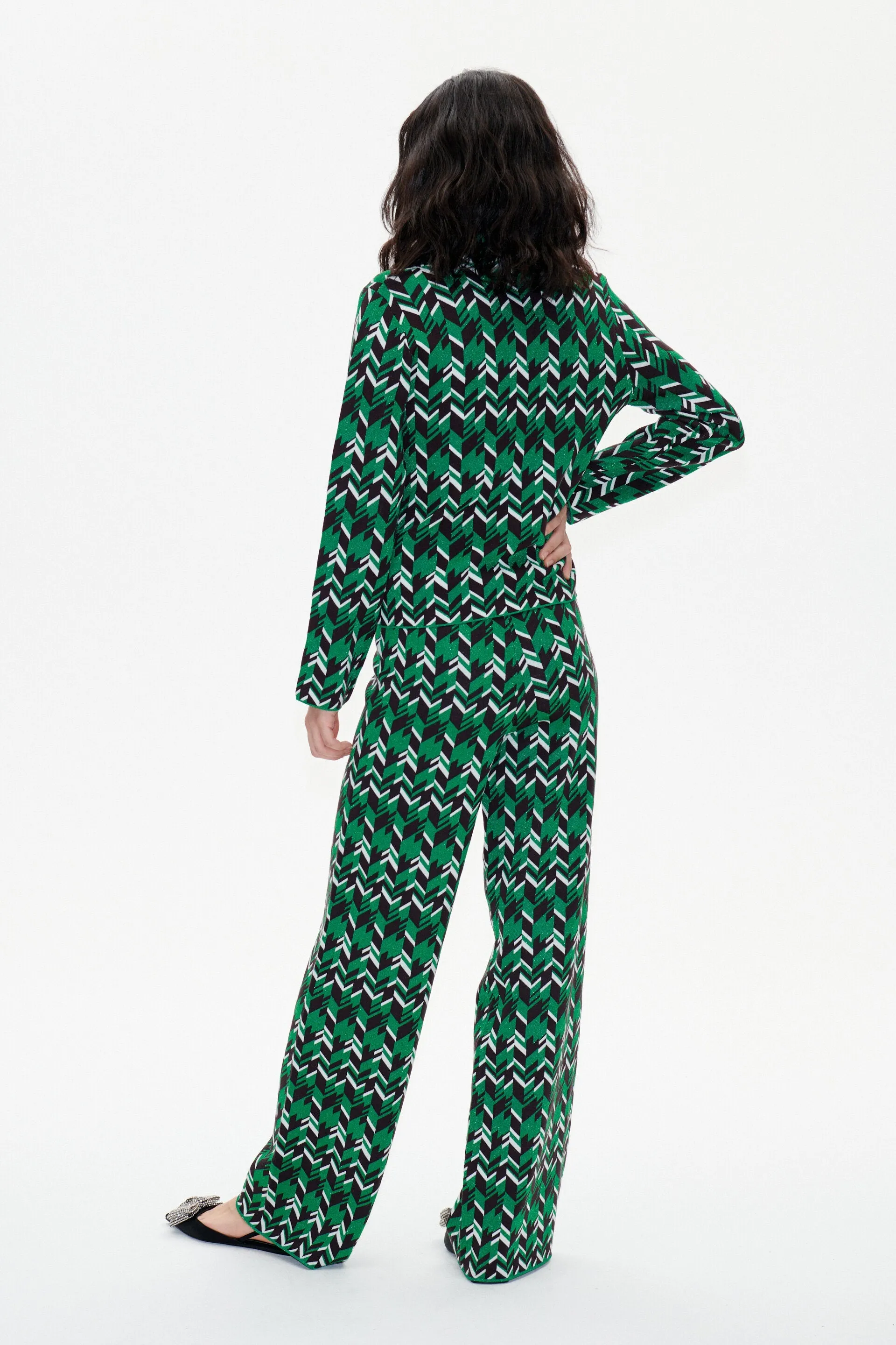 Baum Und Pferdgarten Cassandra Cardigan Green Geometric