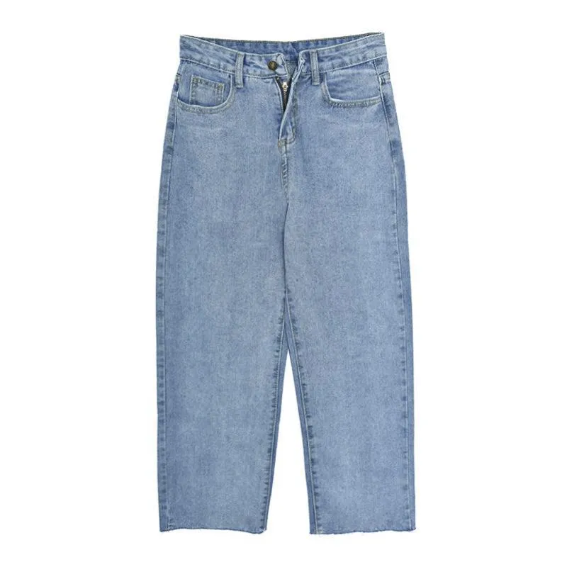 Boyfriend Oversized Blue Denim High Waist Jeans