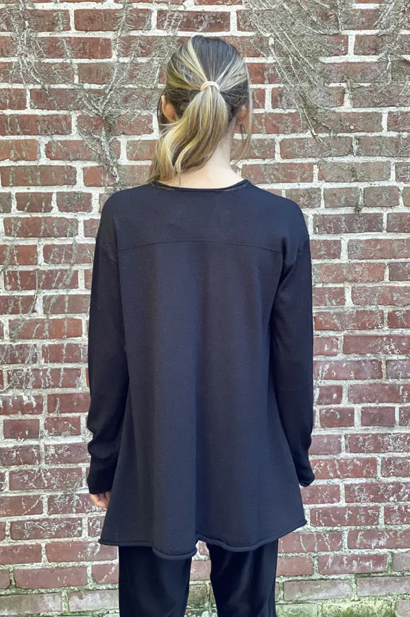 Cardigan - Metallic Shine Black