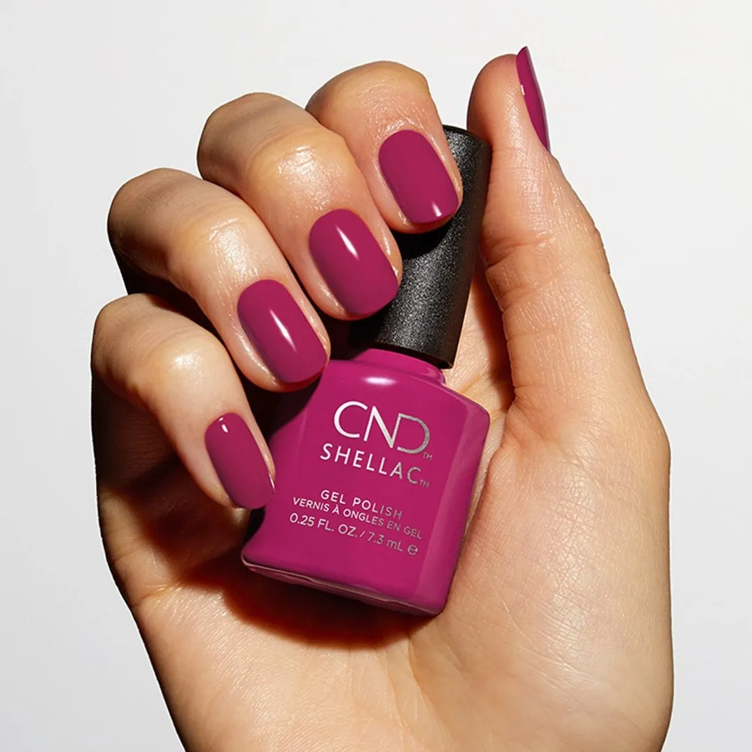 CND - Shellac Xpress5 Combo - Base, Top & How Merlot (0.25 oz)