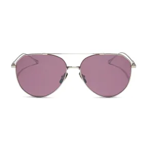 DASH - SILVER   AUBERGINE W SILVER FLASH   POLARIZED SUNGLASSES