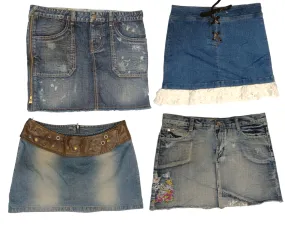 Denim Mini Marvels: Y2k Skirt Extravaganza 🔥❤️(S-168)