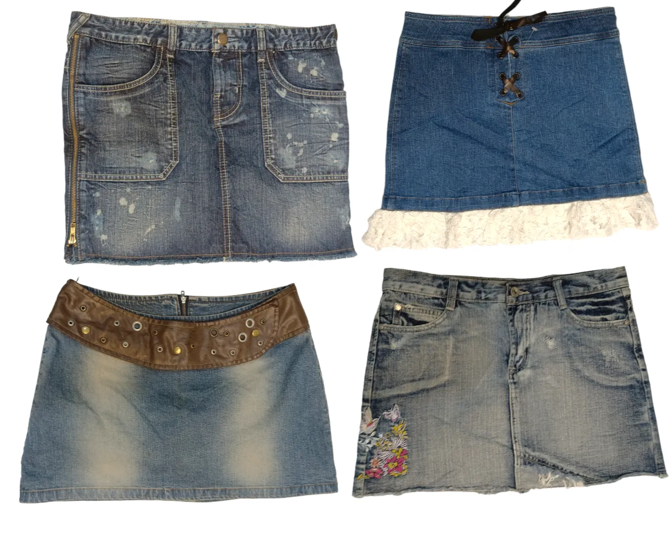 Denim Mini Marvels: Y2k Skirt Extravaganza 🔥❤️(S-168)