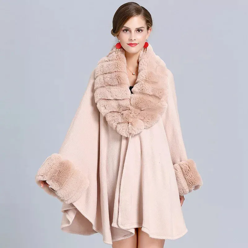 FAUX FUR PONCHO