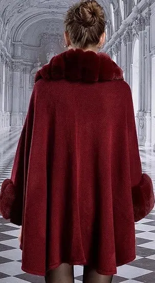 FAUX FUR PONCHO