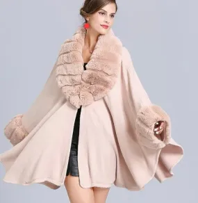 FAUX FUR PONCHO