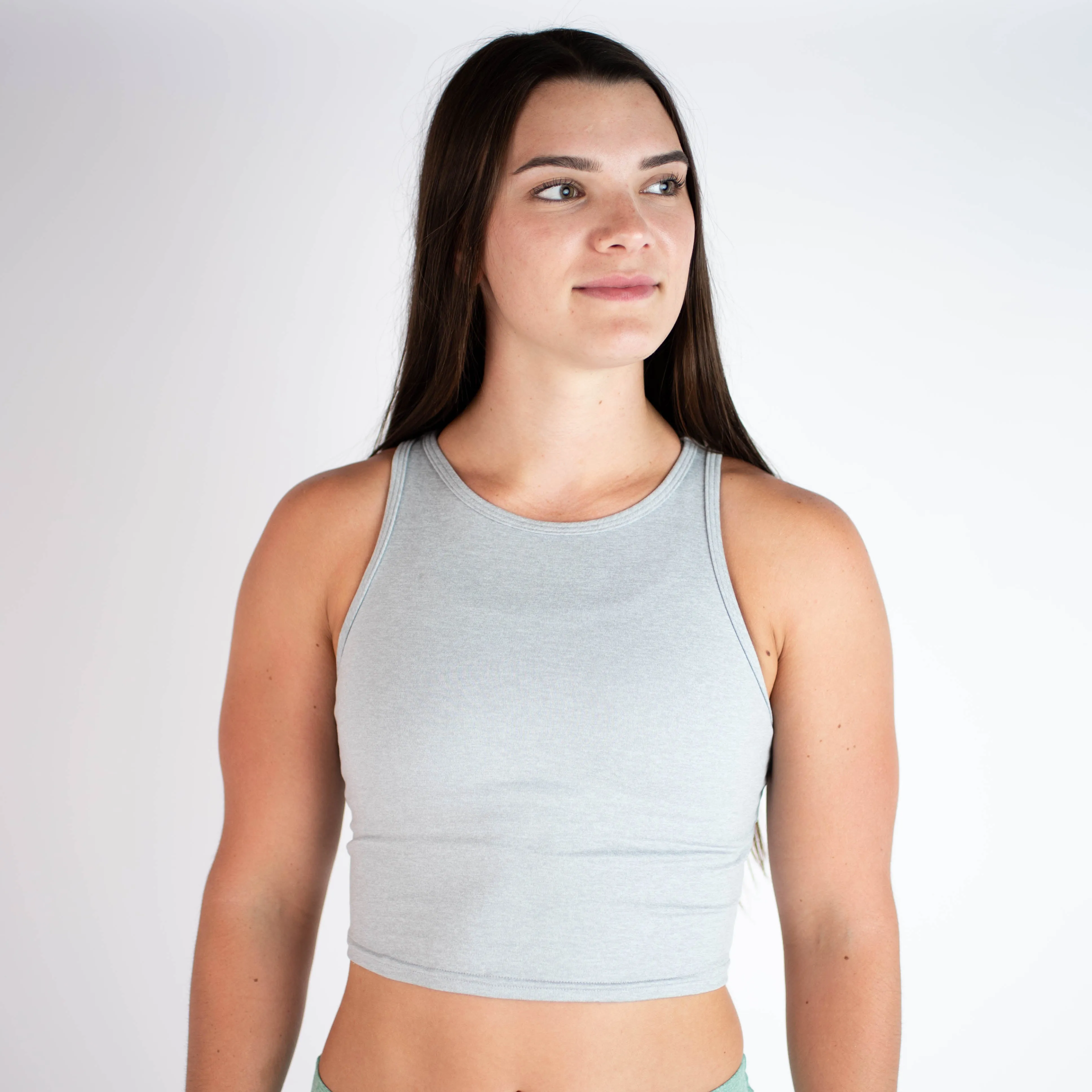 FLEO Tempo Crop Tank - Sleet