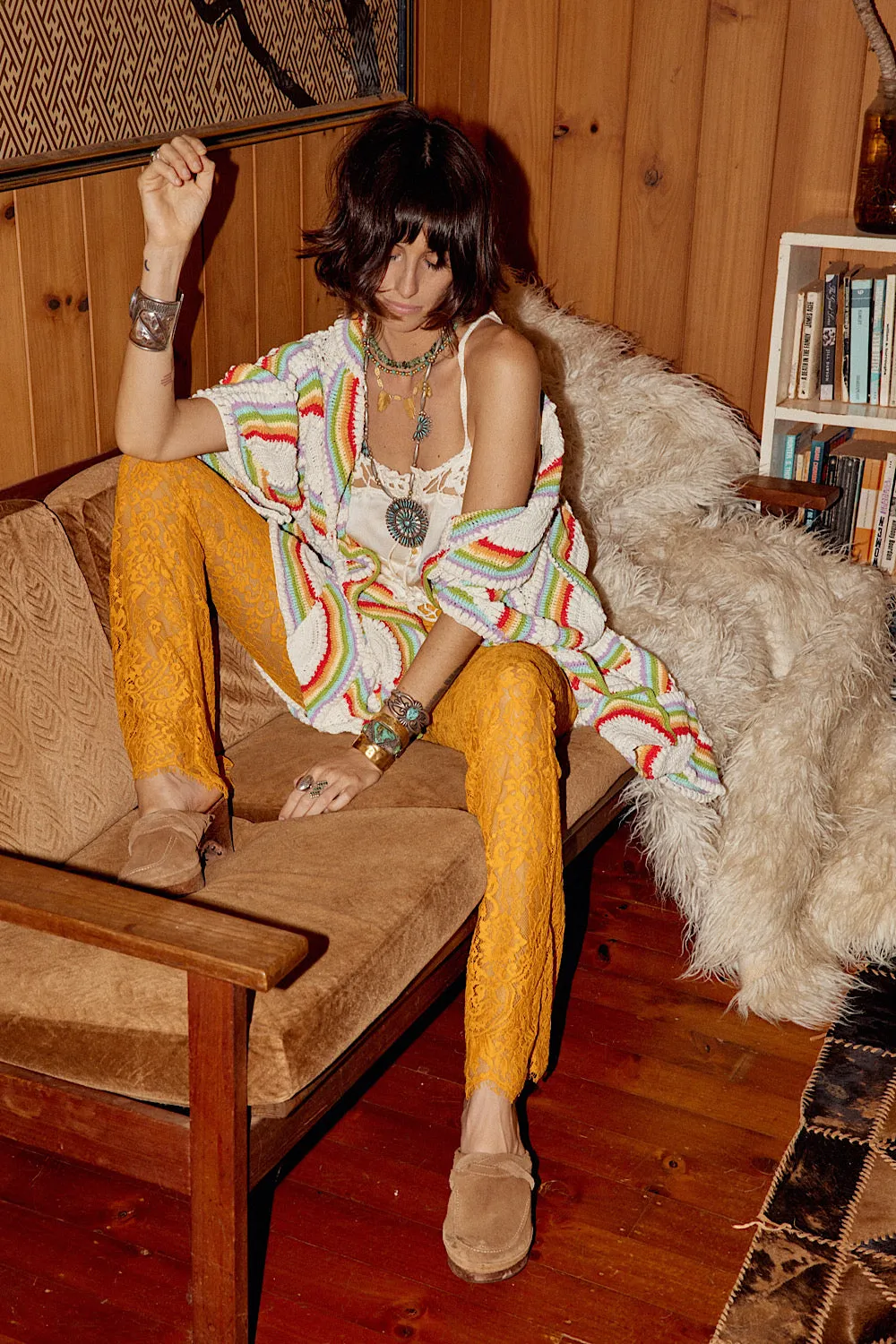 Forever More Rainbow Crochet Coat
