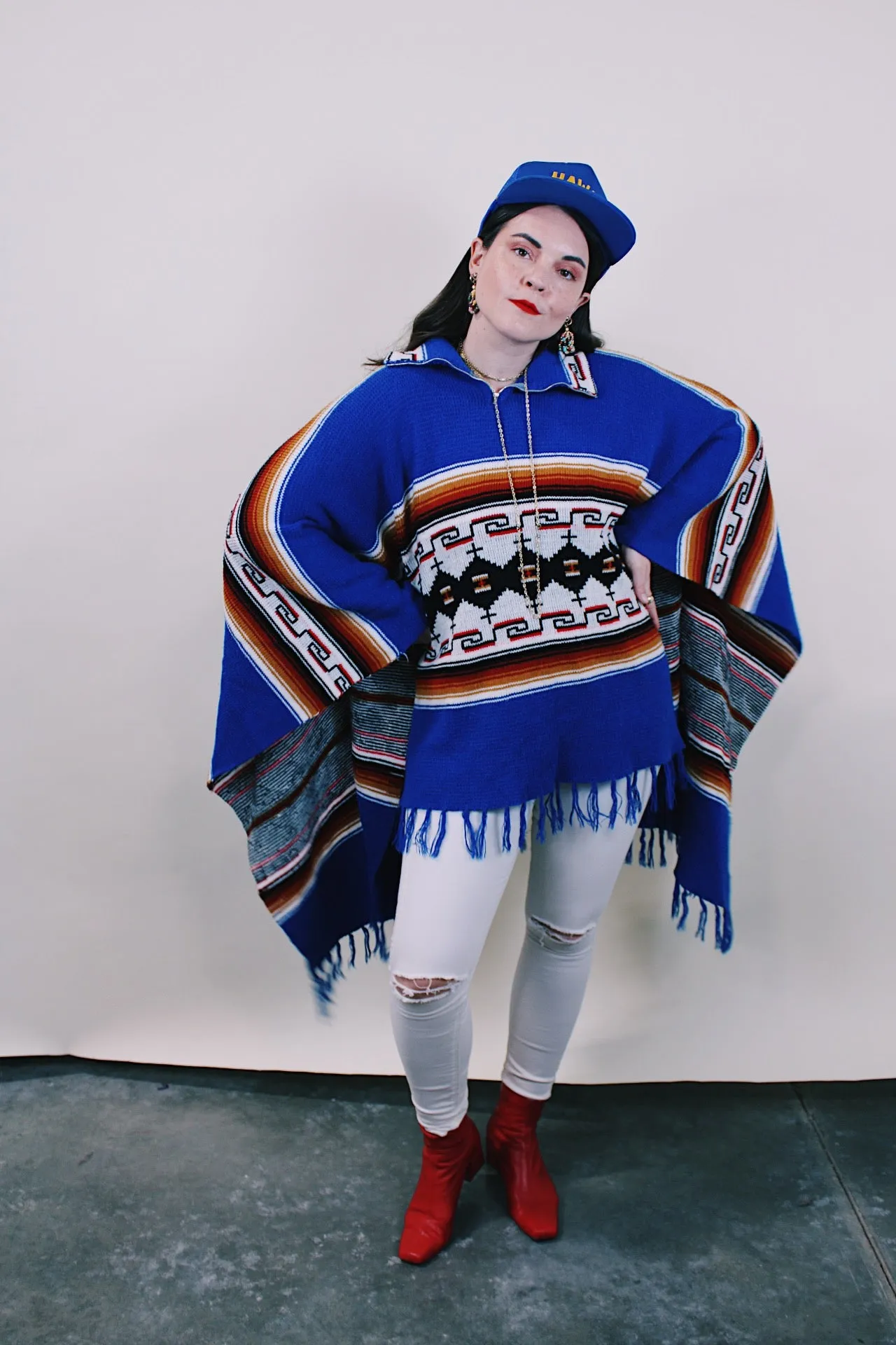 Fringe Trim Poncho