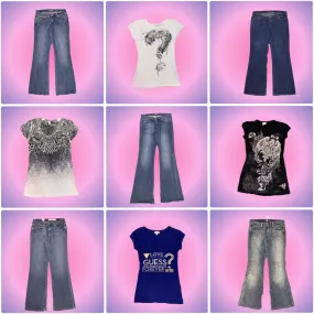 Girly Coords x Baby tees and Flared Jeans(RX-568)