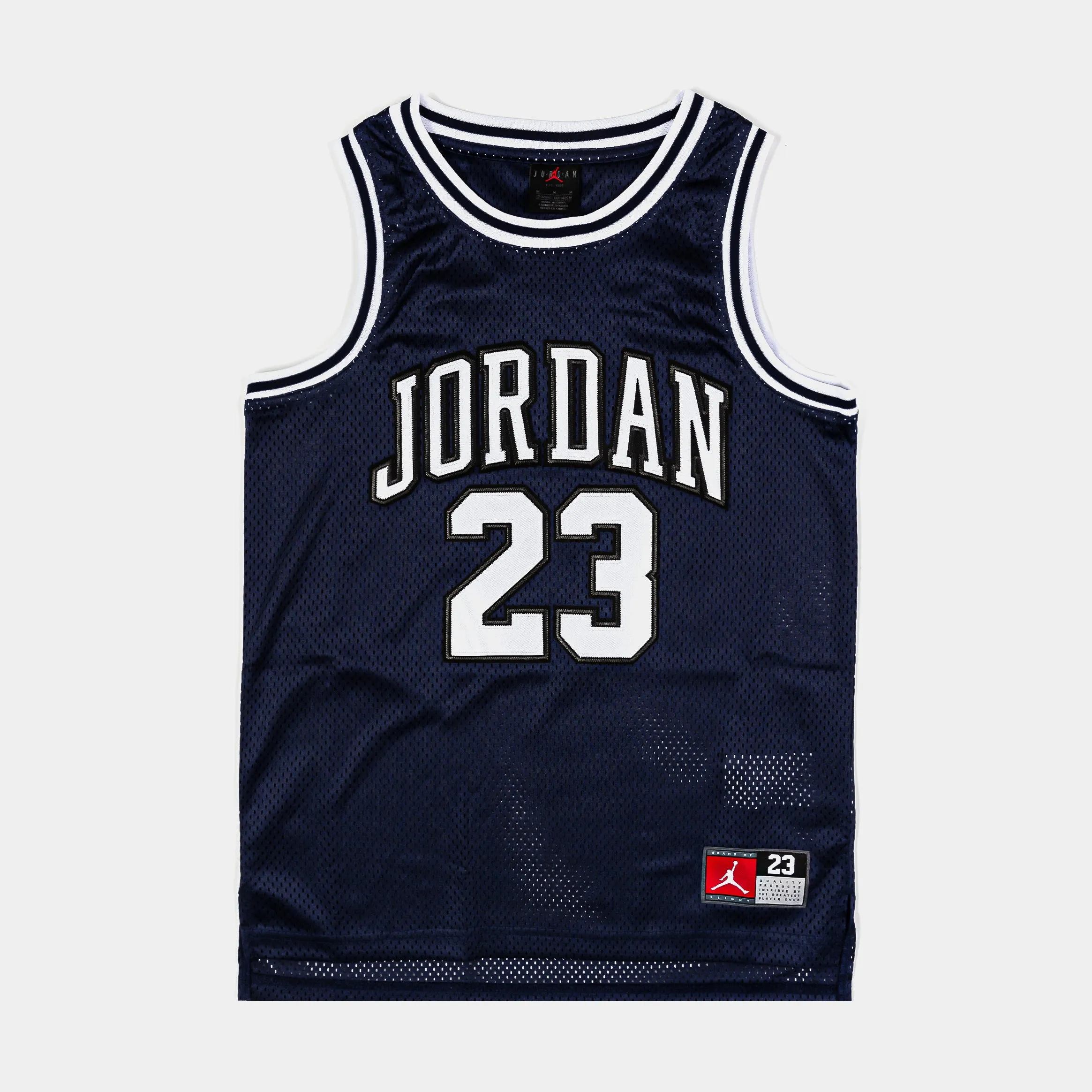 JDN 23 Tank Grade School Jersey (Midnight Blue/White)