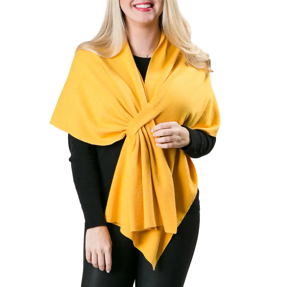 Katie Knit Solid Keyhole Wrap