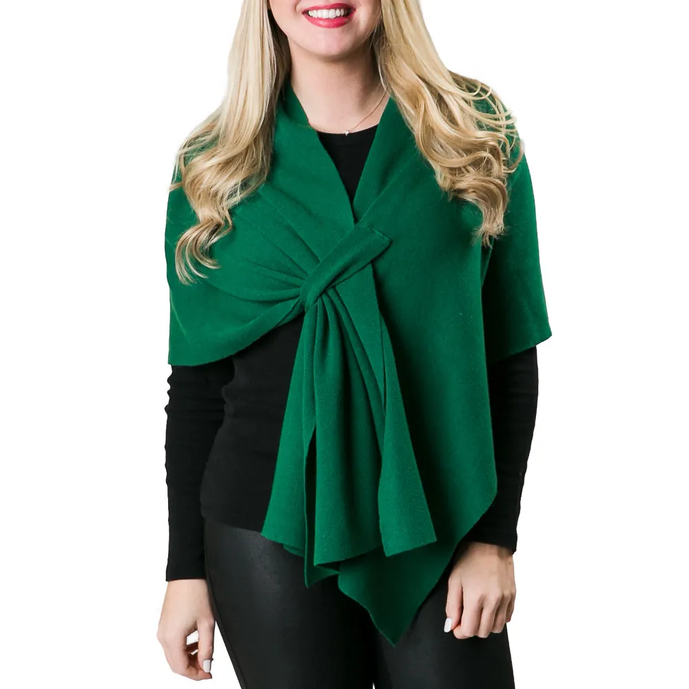 Katie Knit Solid Keyhole Wrap