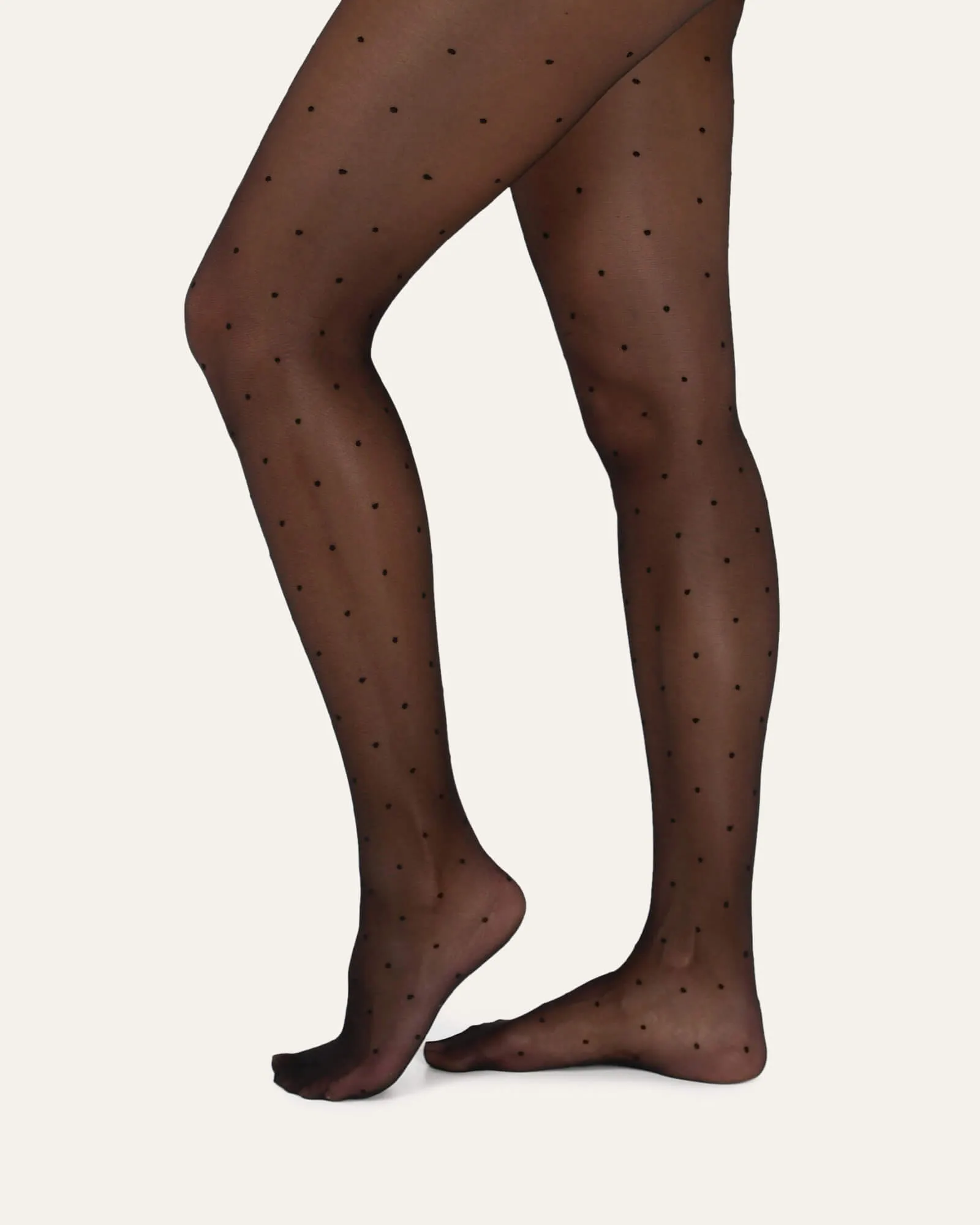 LEVANTE SIENNA SHEER SPOT TIGHTS BLACK