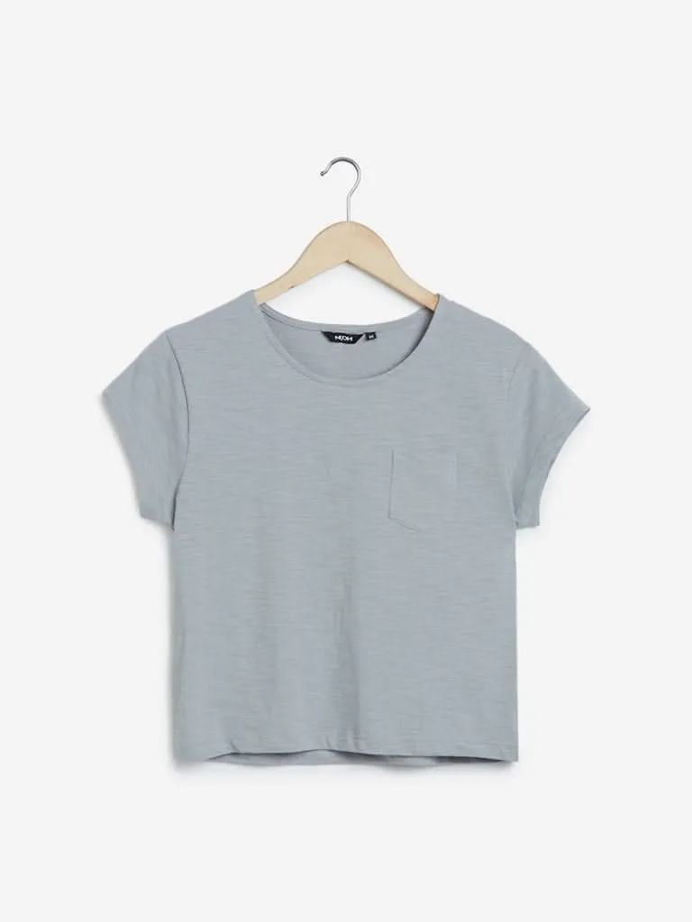 Nuon Grey Cropped Samuel T-Shirt
