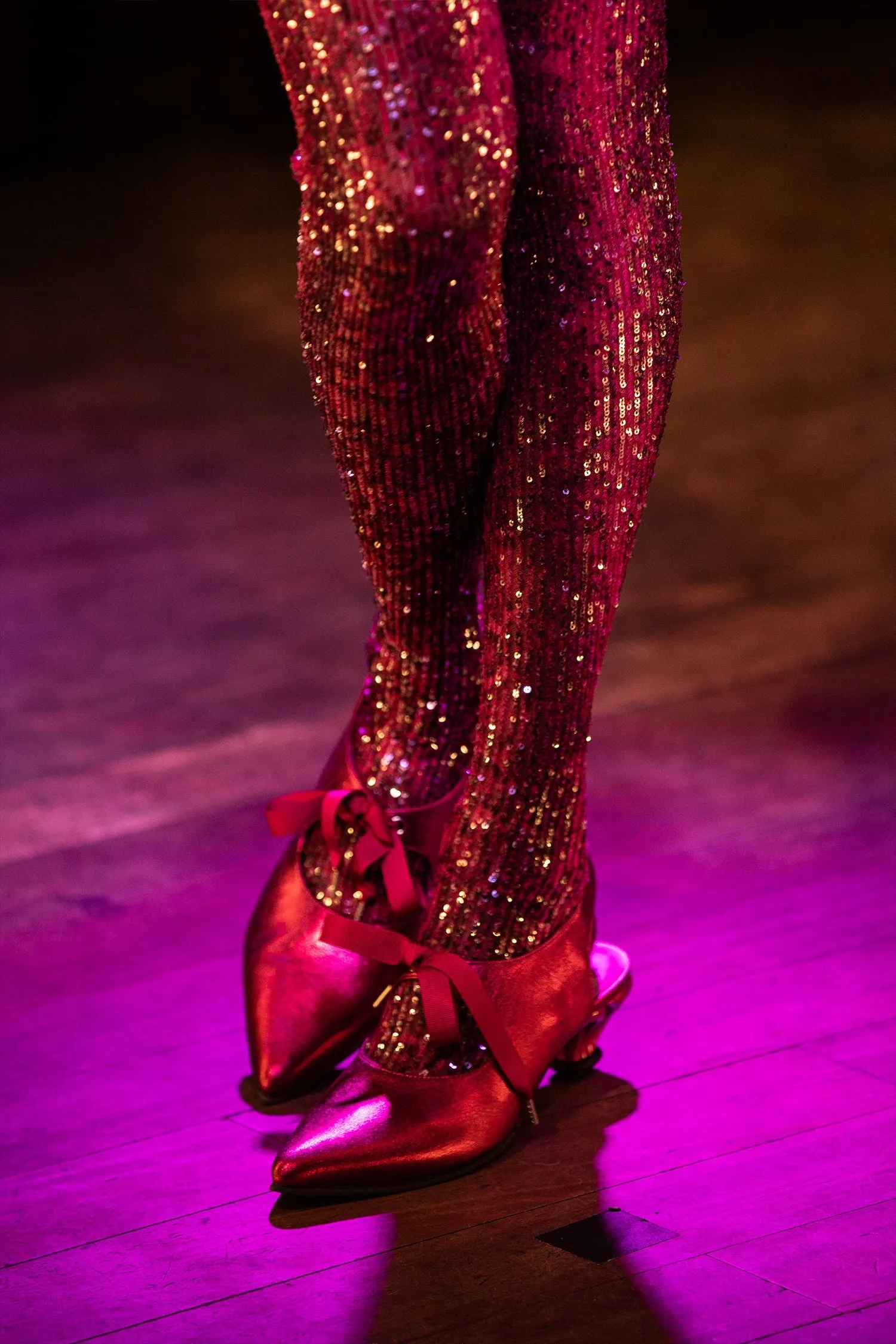 Snakeskin Sequin Tights