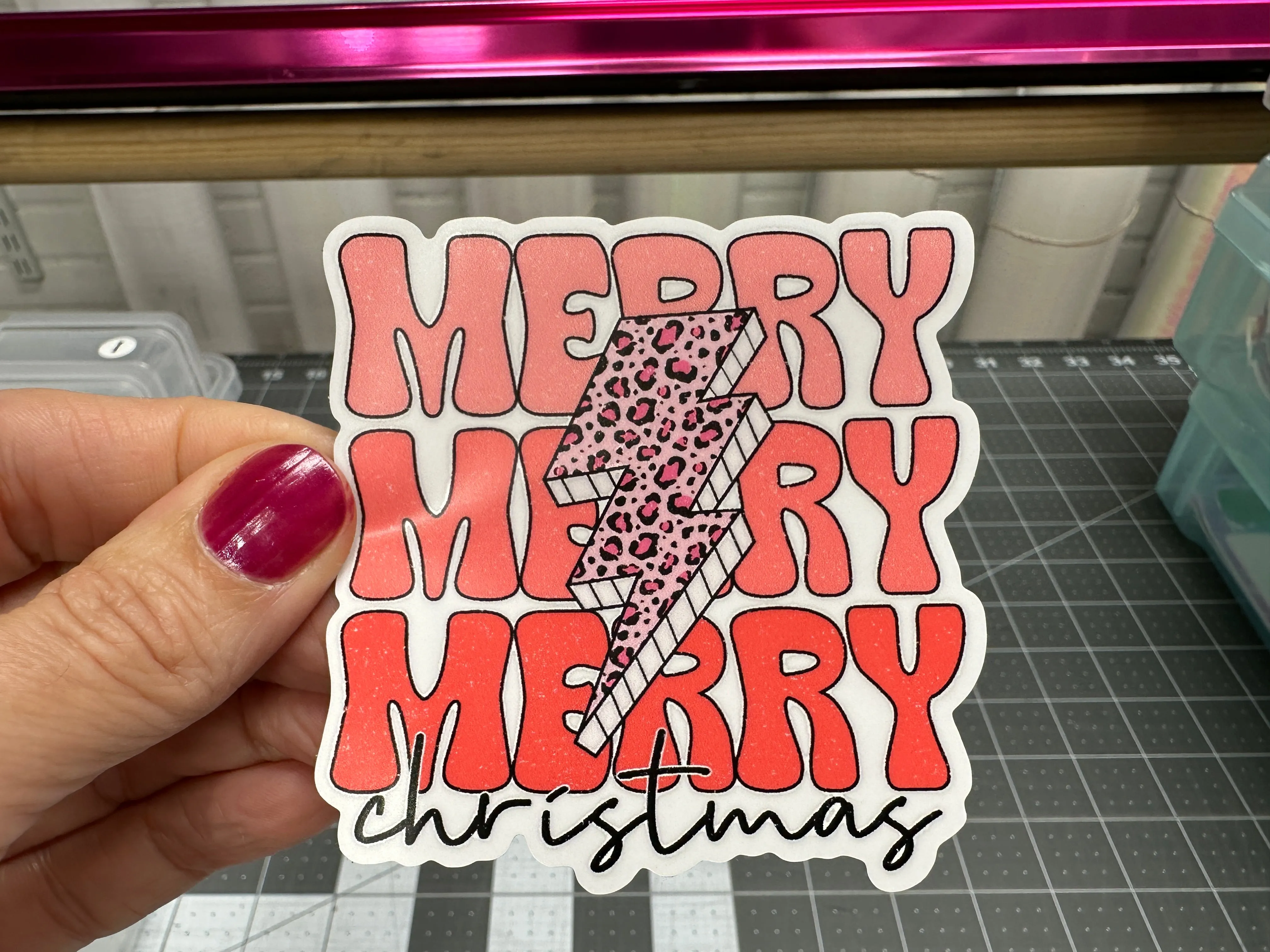 T Shirt Transfer | 35H | Merry Merry Merry Christmas | Sublimation, HTV, DTF