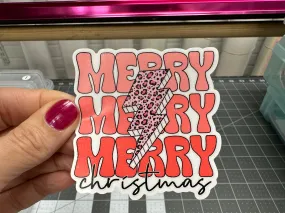 T Shirt Transfer | 35H | Merry Merry Merry Christmas | Sublimation, HTV, DTF