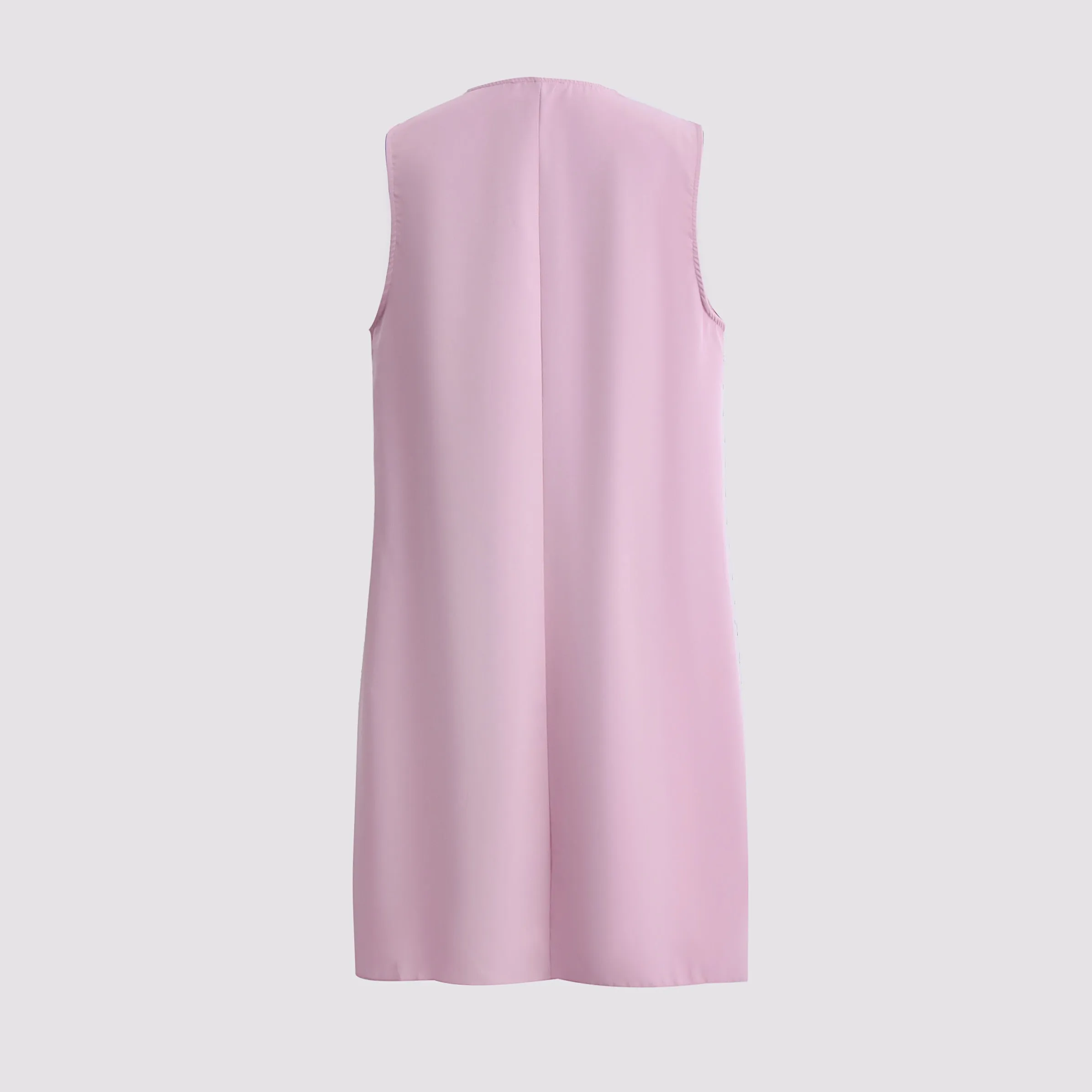 Trench Sleeveless Turn-down Collar Midi Overcoat
