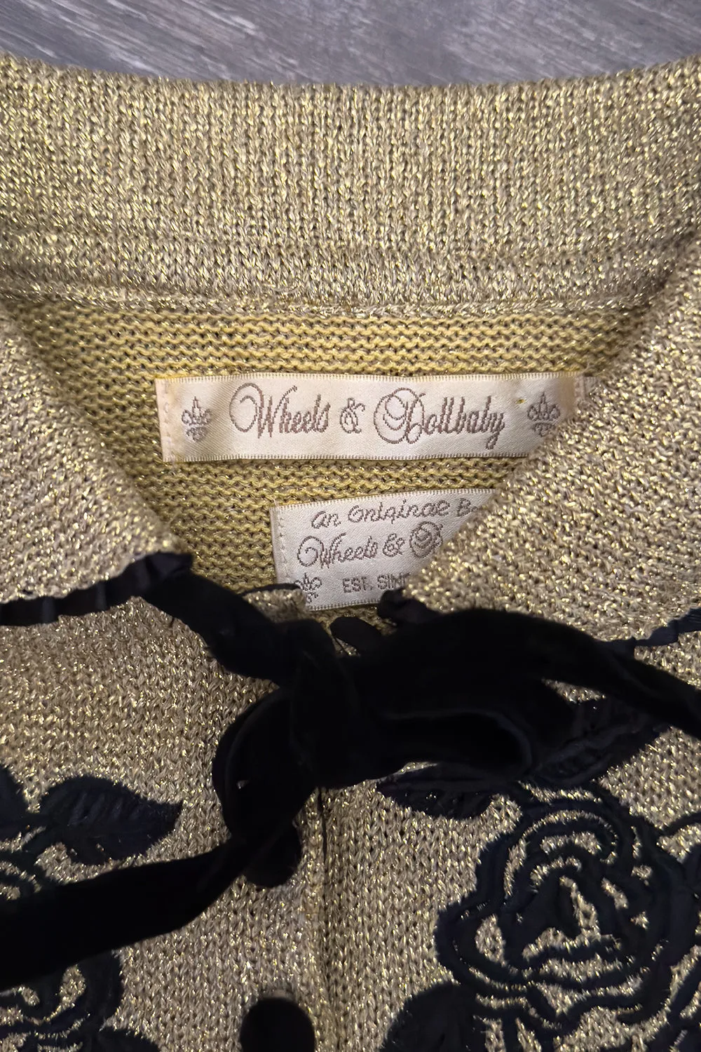 Wheels & Dollbaby Dita Cardigan in Gold