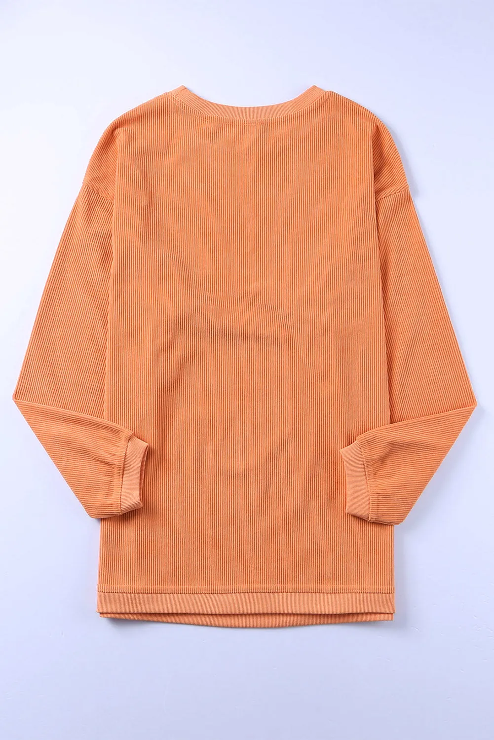 Women's Ribbed Corded Oversized Sweatshirt