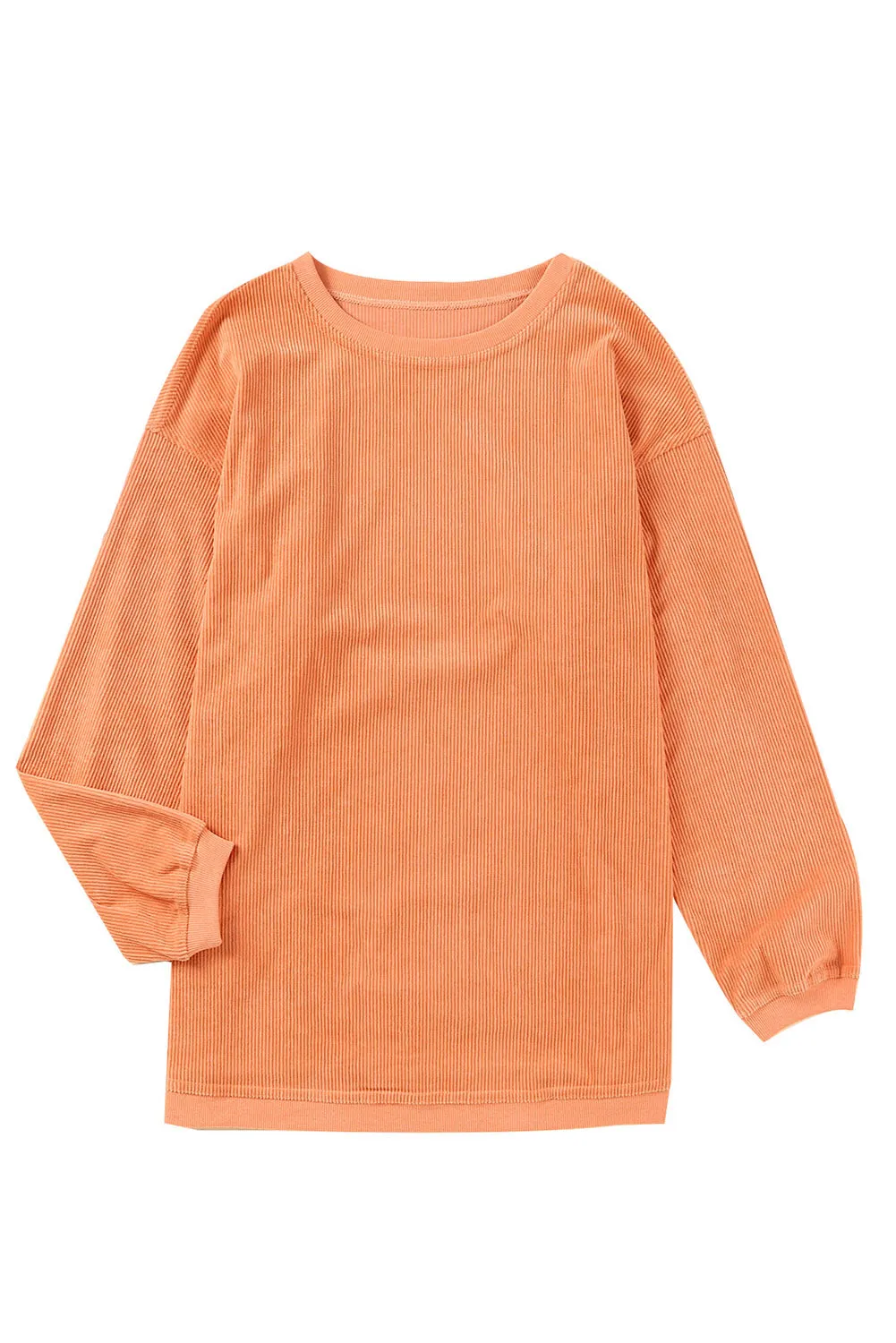 Women's Ribbed Corded Oversized Sweatshirt